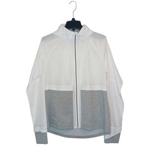 NWOT Avia White Hooded Windbreaker Jacket